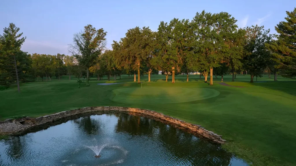 country club golf green