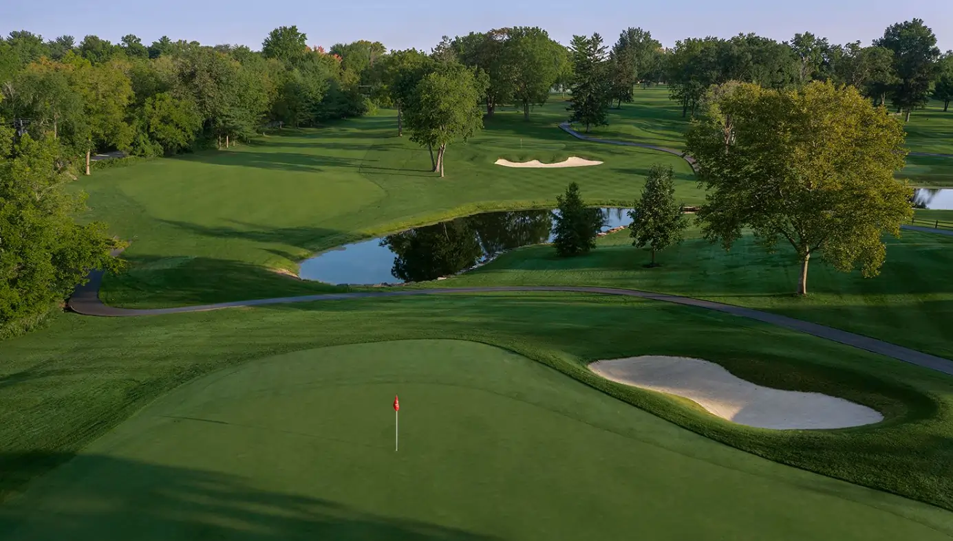 country club golf green